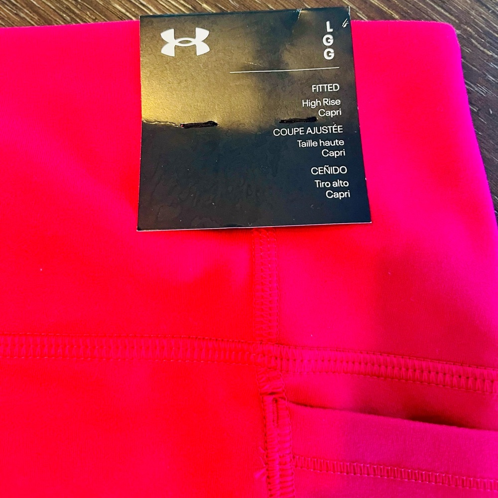 Under Armour Bright Pink High-Rise Capri Leggings